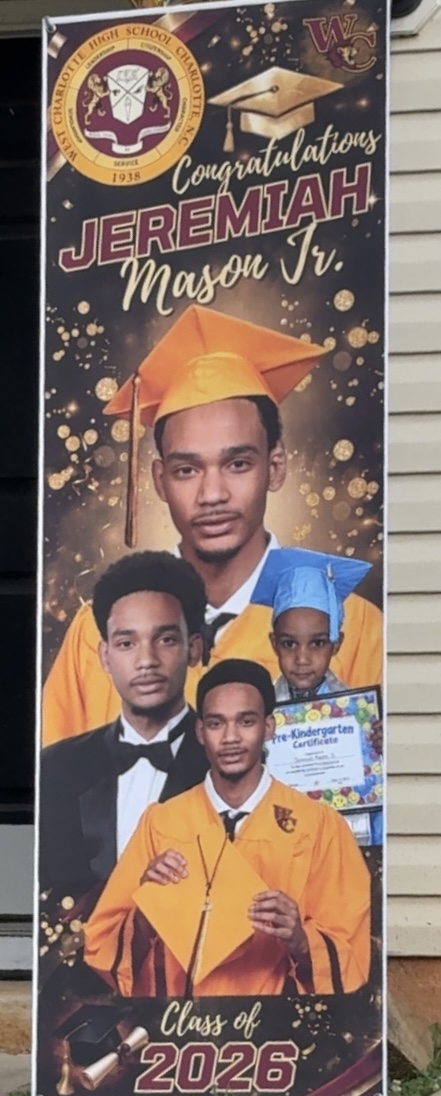 Custom senior graduation banner for Jeremiah